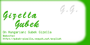 gizella gubek business card